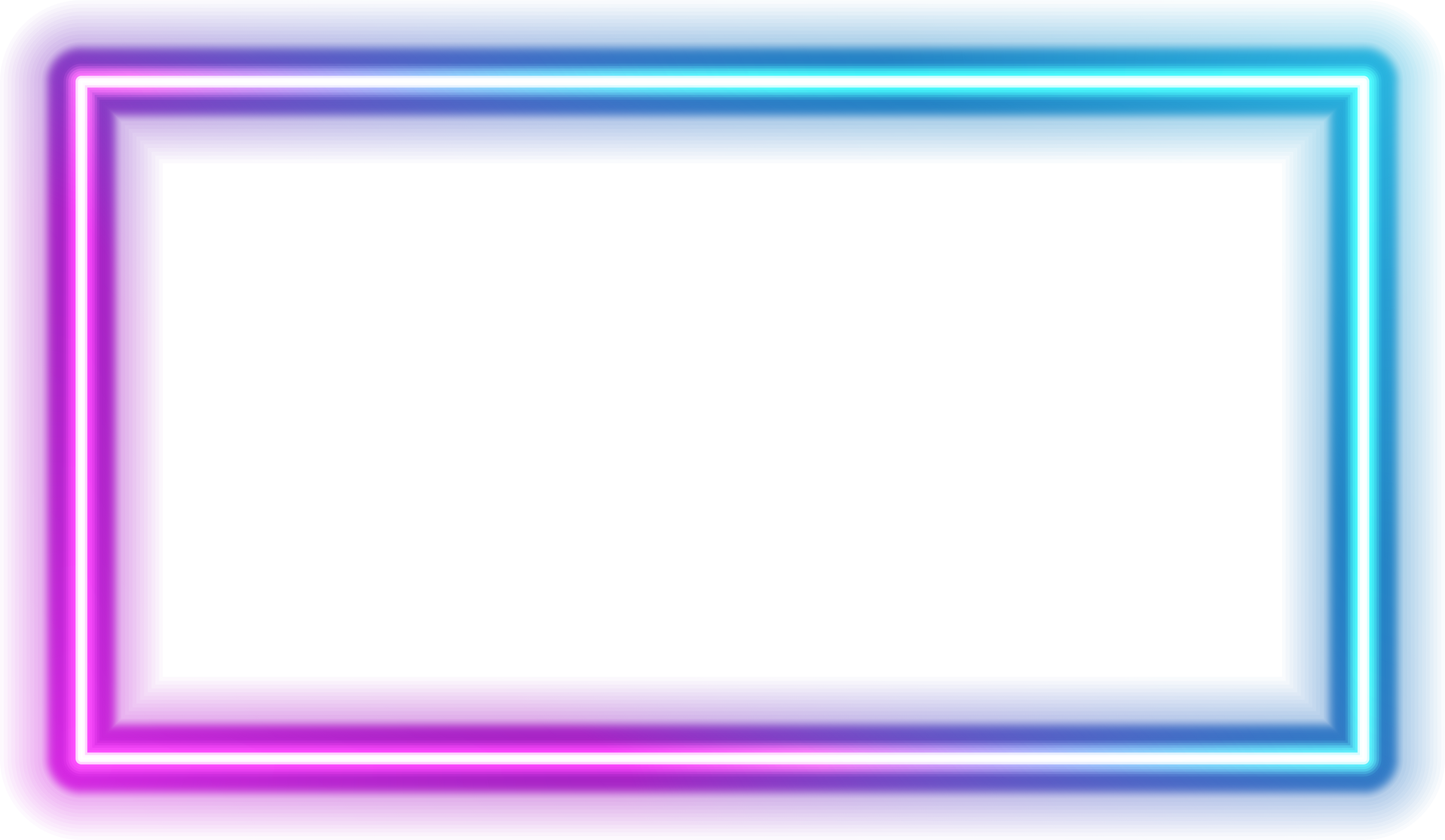 Neon frame. Illuminated neon frame design element.